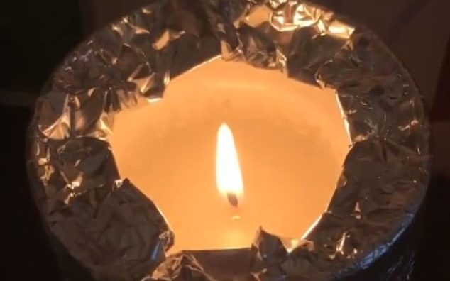 aluminium foil to fix candle tunnelling